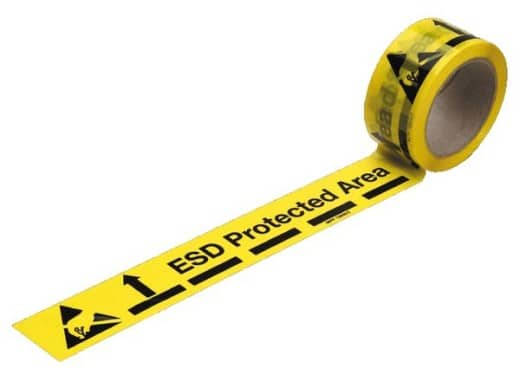ESD tape voor het veilig verpakken en beschermen van elektronische componenten tegen elektrostatische ontlading.