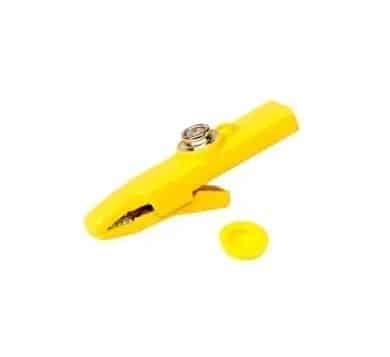ESD Bananagator, een gele antistatische connector voor het beschermen van elektronische componenten tegen elektrostatische ontlading